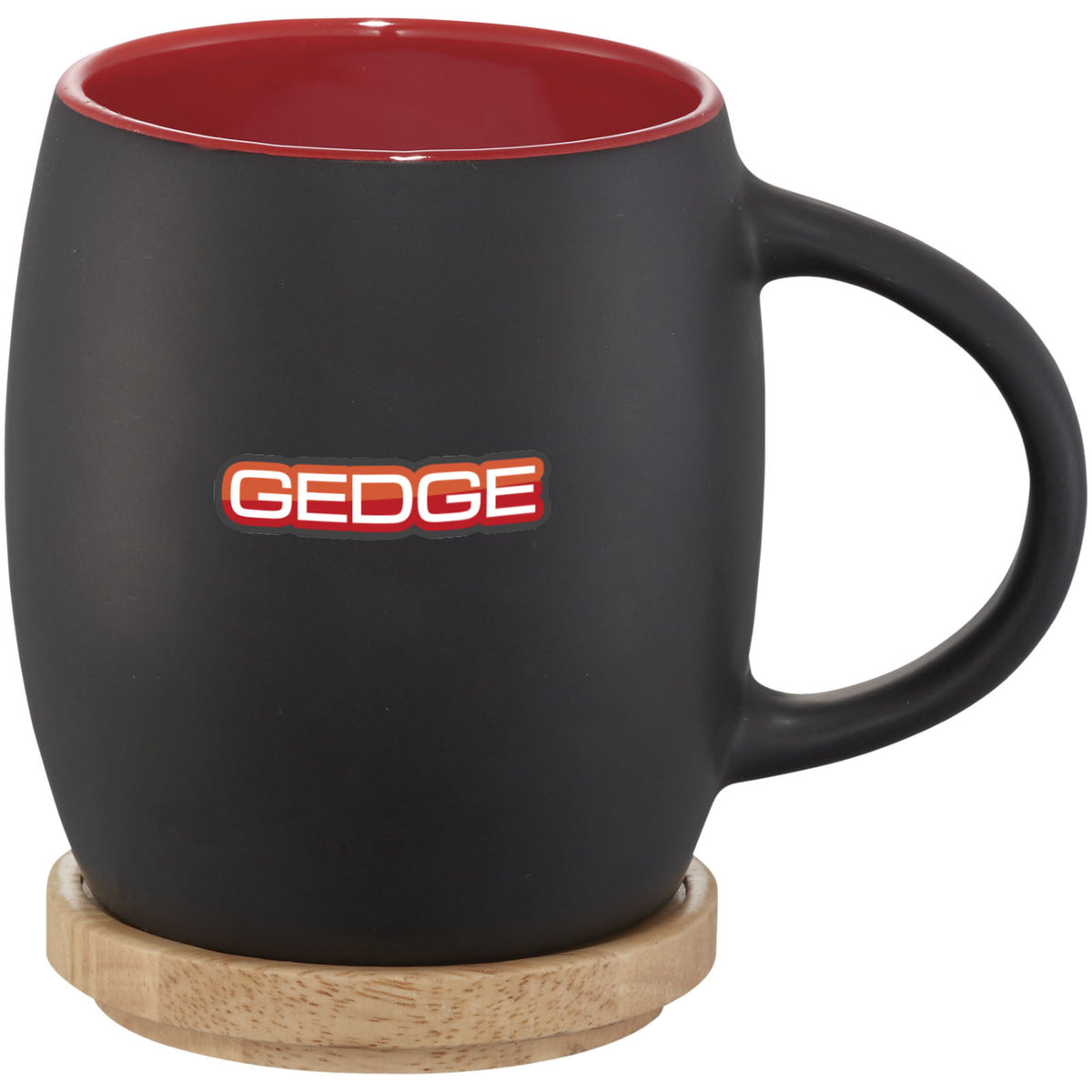Hearth mugg med underlägg i trä