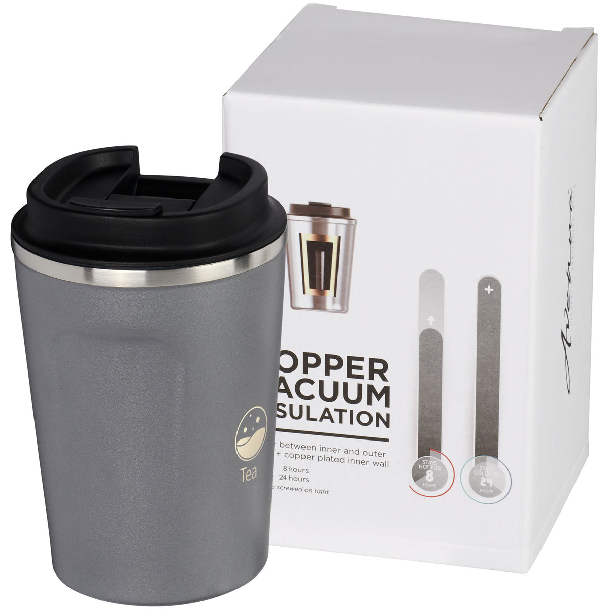 Thor 360 ml läckagesäker vakuumisolerad termosmugg i koppar