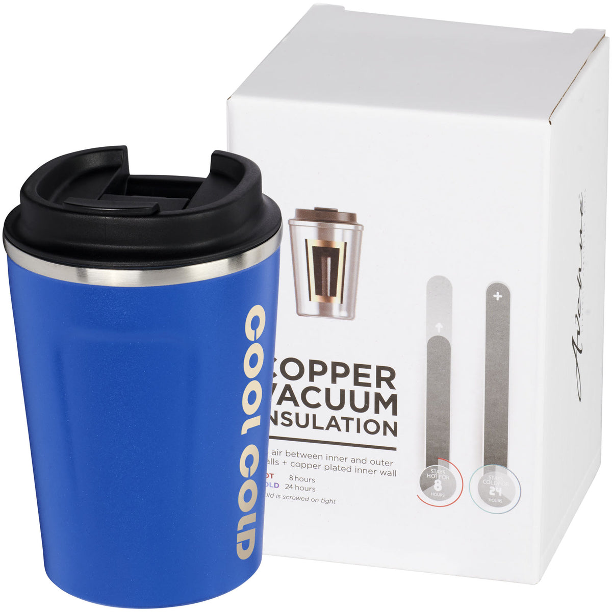 Thor 360 ml läckagesäker vakuumisolerad termosmugg i koppar