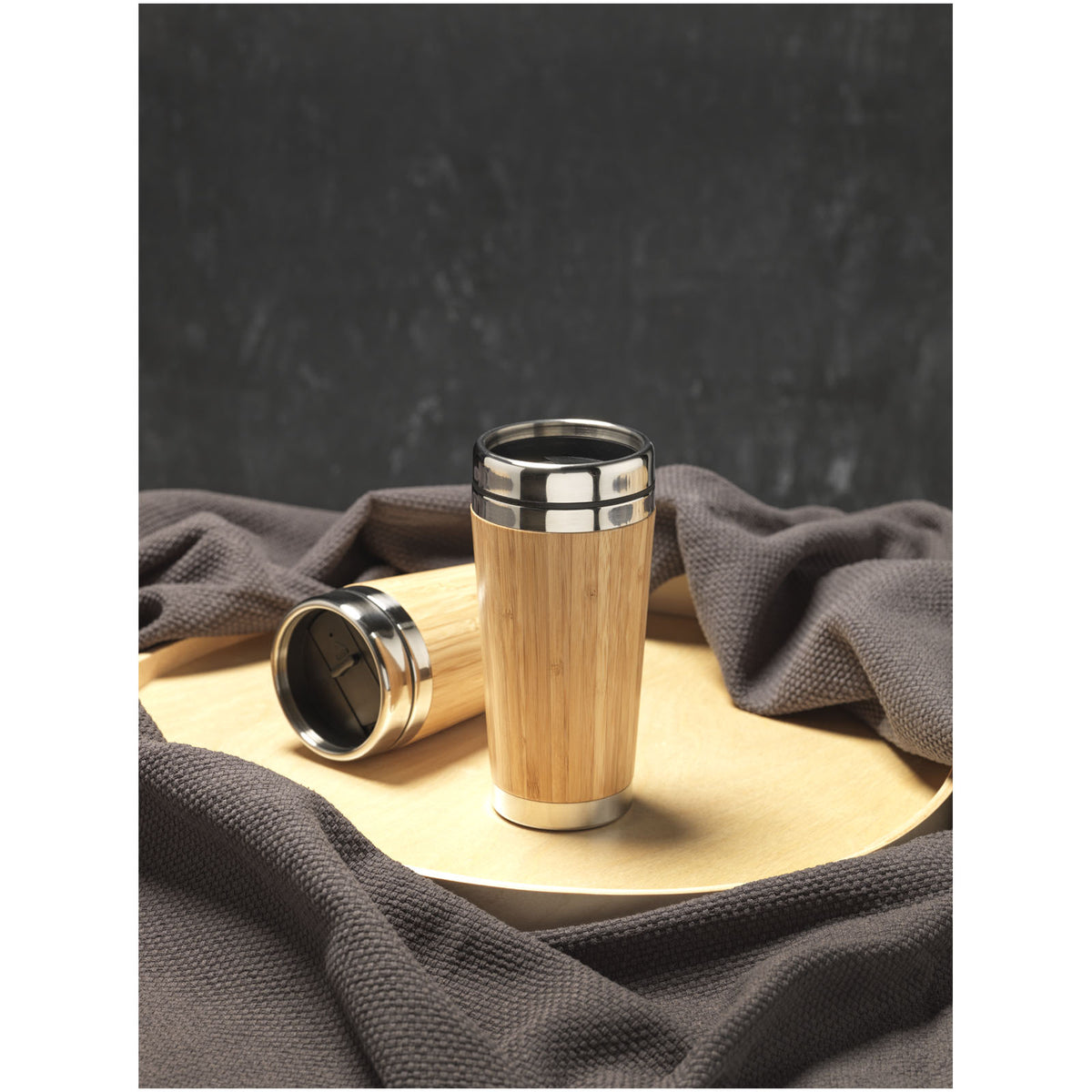 Bambus 450 ml behållare med bambu yttre