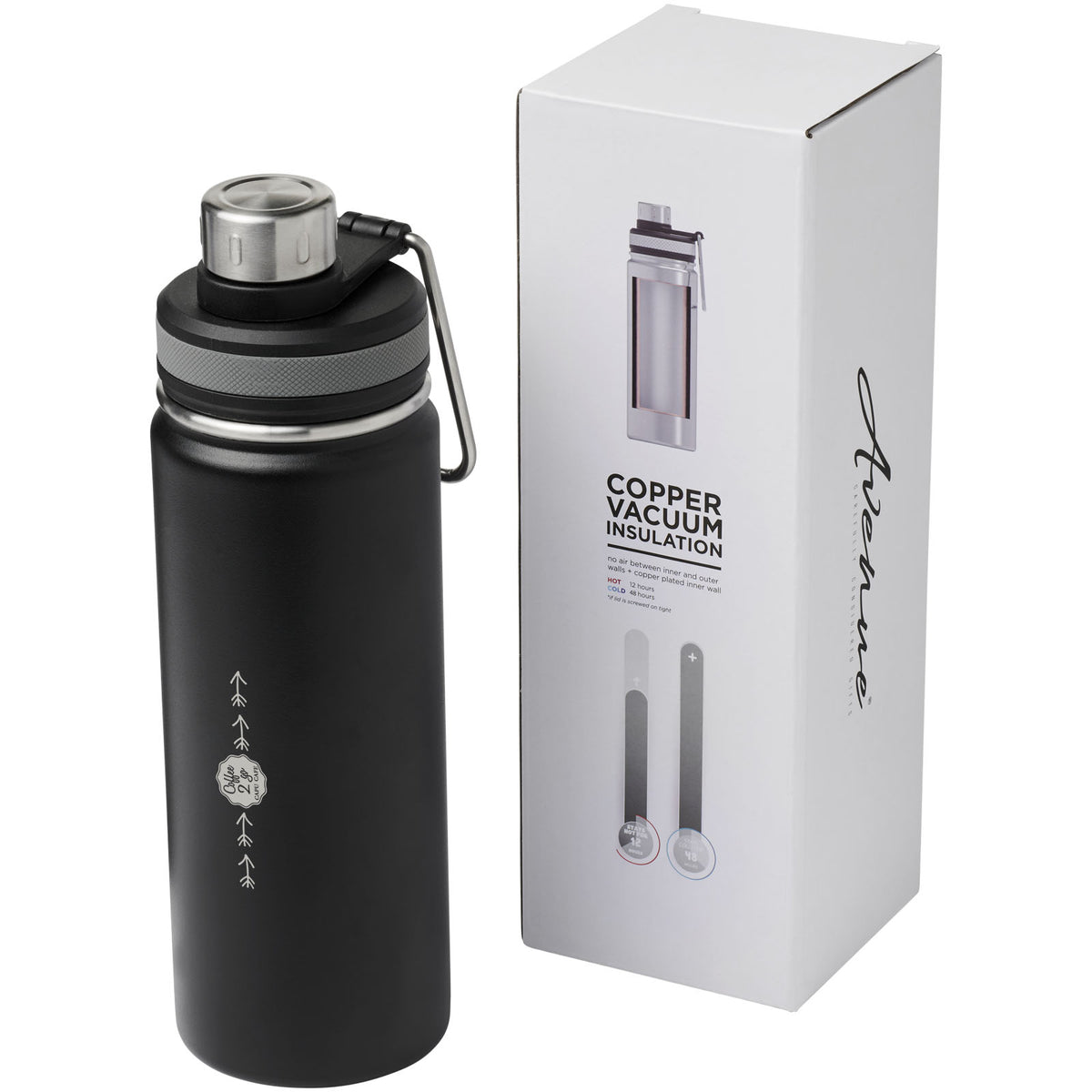 Gessi 590 ml vakuumisolerad sportflaska i koppar