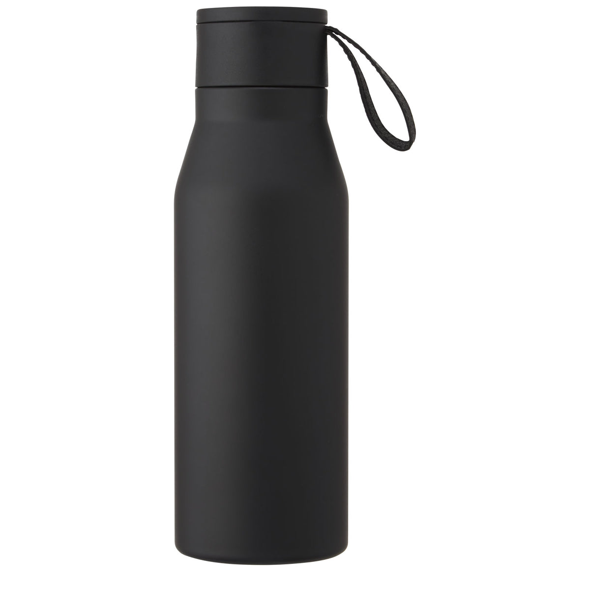 Ljungan 500 ml vakuumisolerad kopparflaska i rostfritt stål med PU-läderrem och lock