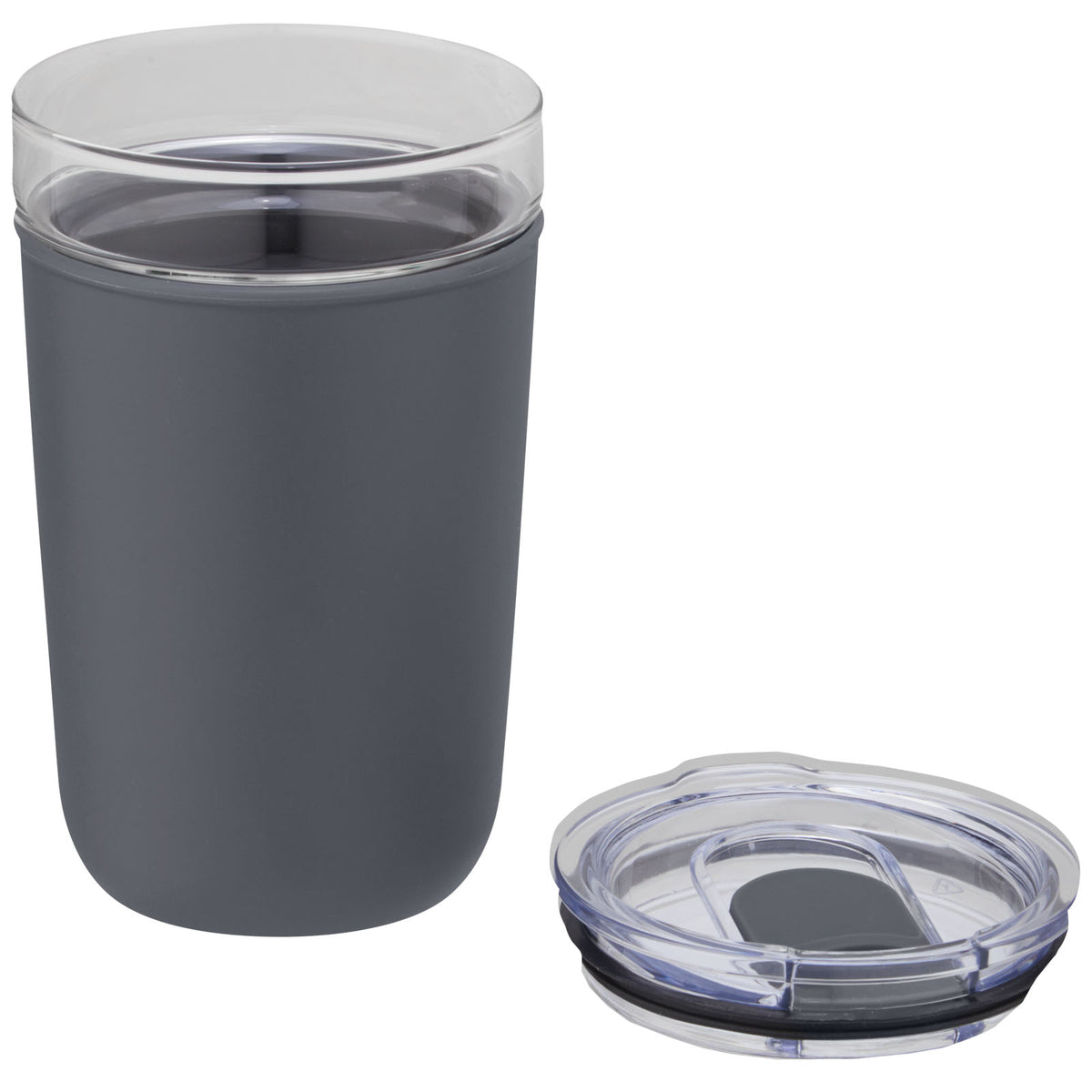 Bello 420 ml glastermos med en yttervägg av återvunnen plast