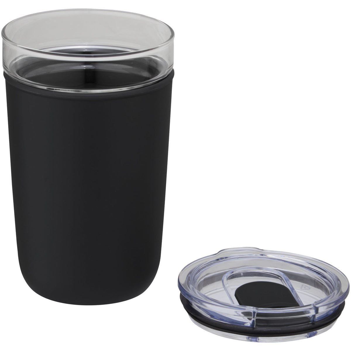 Bello 420 ml glastermos med en yttervägg av återvunnen plast