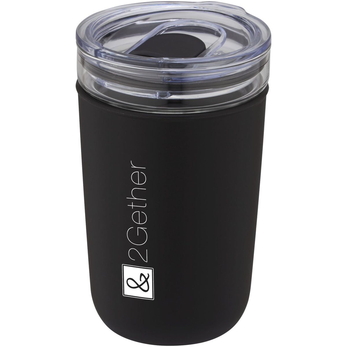 Bello 420 ml glastermos med en yttervägg av återvunnen plast
