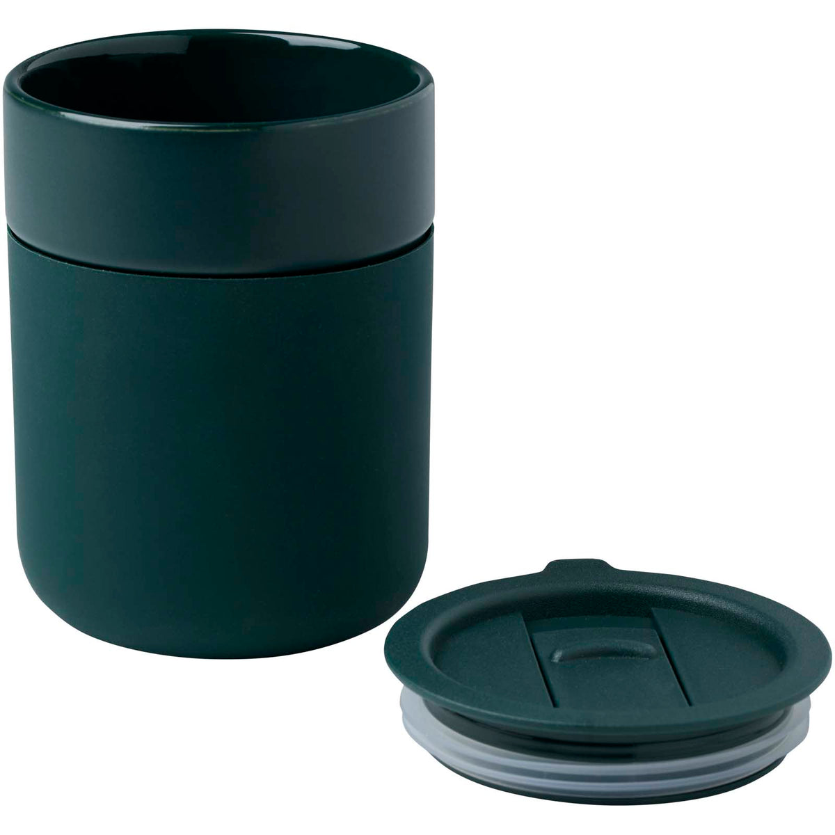 Java keramisk termos med silikonfolie och plastlock, 330 ml