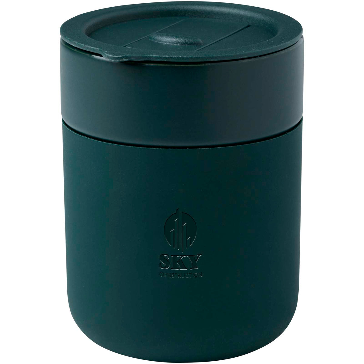 Java keramisk termos med silikonfolie och plastlock, 330 ml