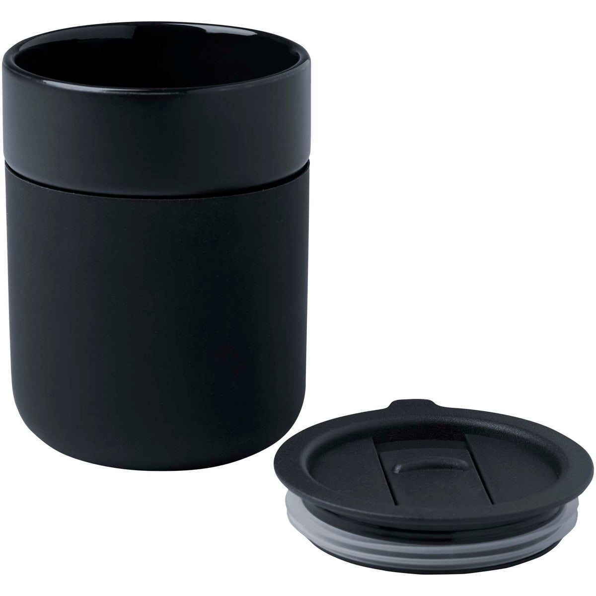 Java keramisk termos med silikonfolie och plastlock, 330 ml