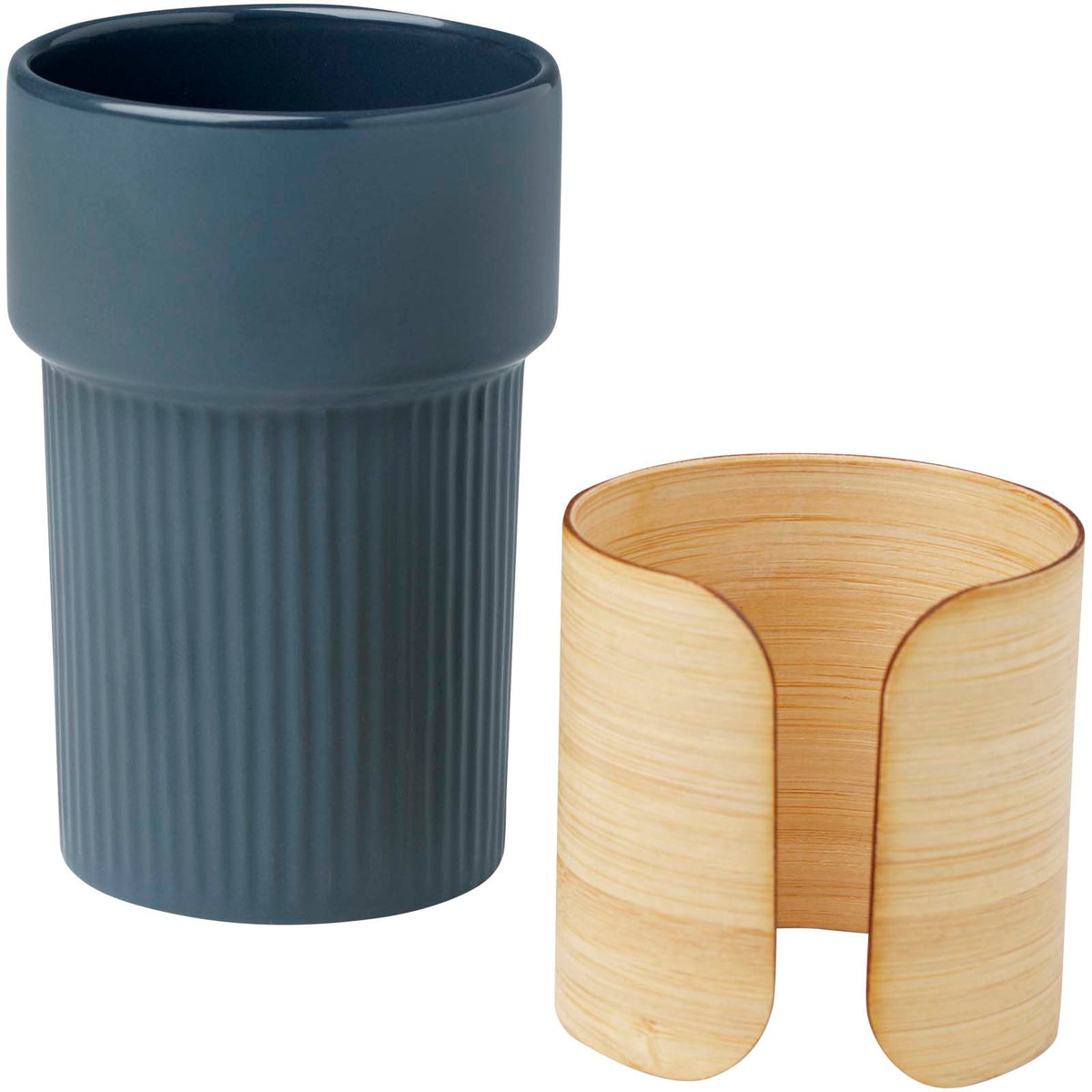 Fika 340 ml mugg med bambugrepp