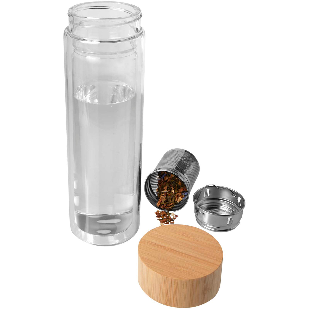 Bailey infusionsflaska i borsilikatglas med bambulock, 400 ml