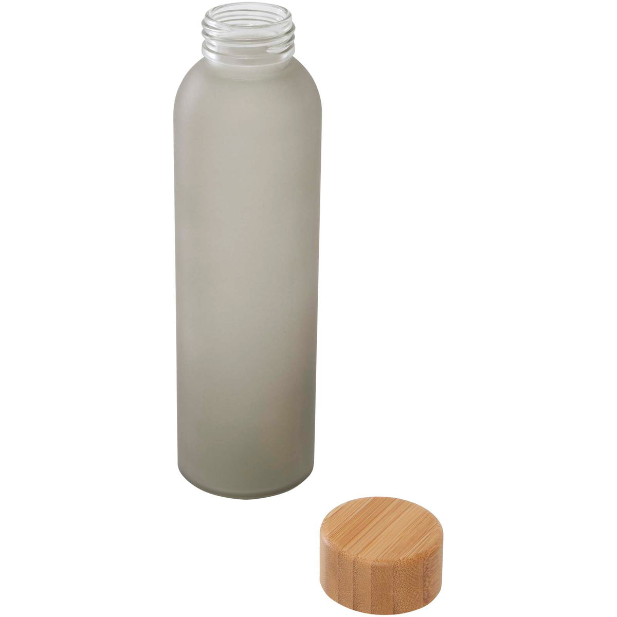 Lume 500 ml matt glasflaska av silikatglas med bambulock