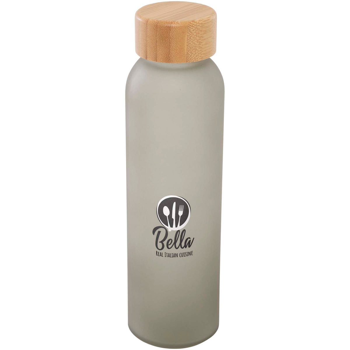 Lume 500 ml matt glasflaska av silikatglas med bambulock