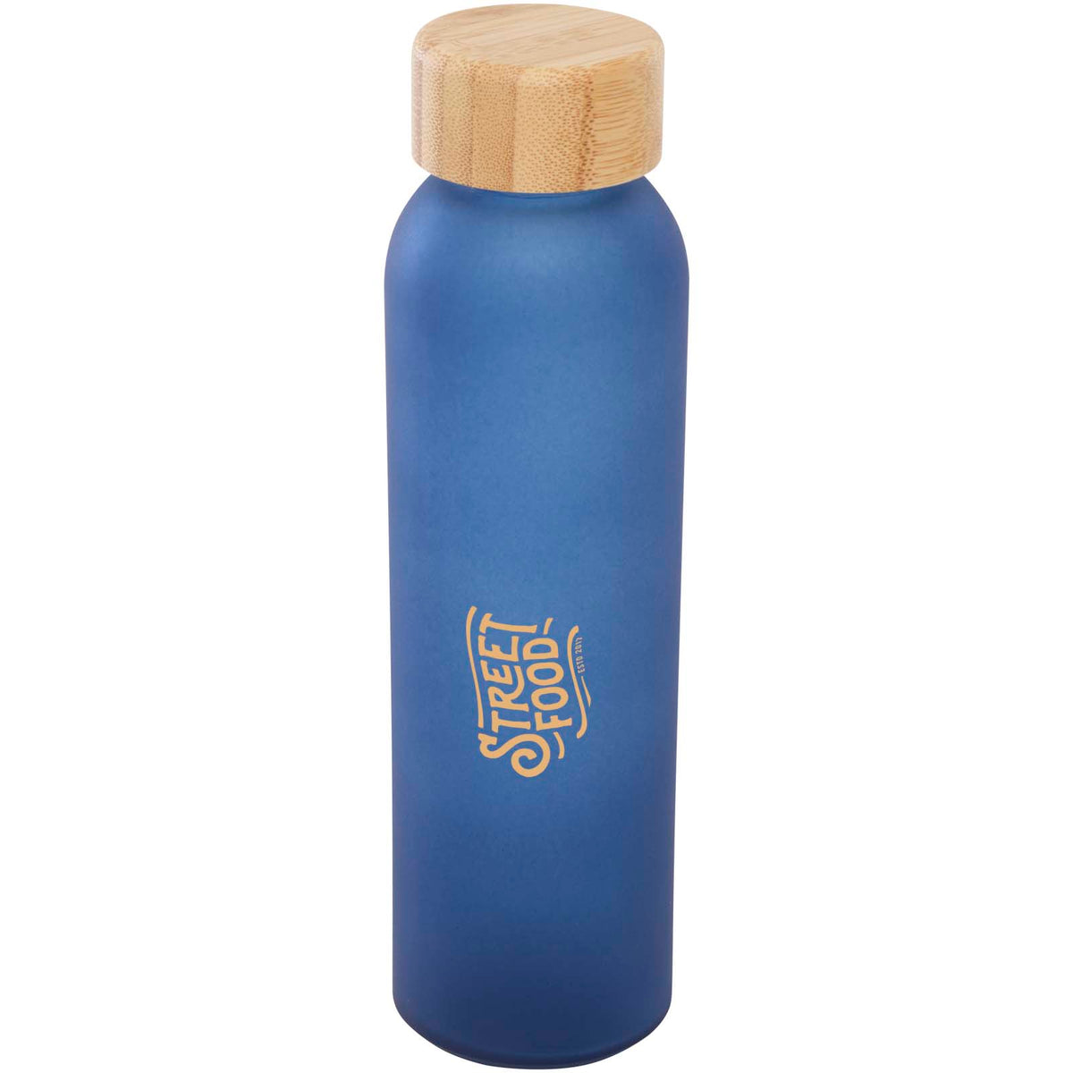 Lume 500 ml matt glasflaska av silikatglas med bambulock
