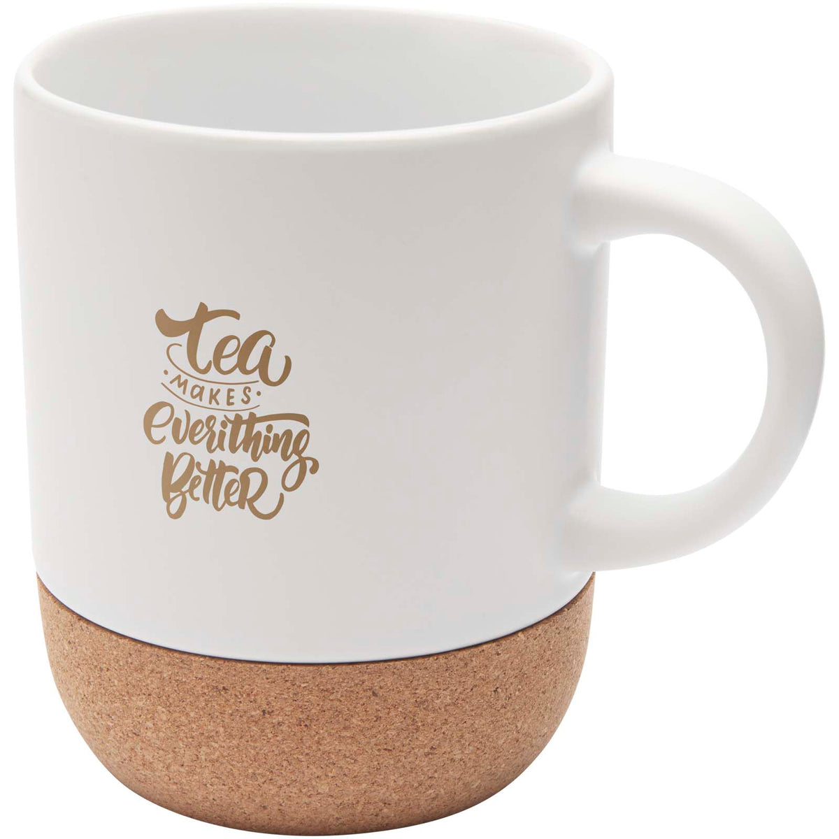 Billie 300 ml keramikmugg med korkdetaljer och matt finish