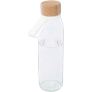 Porto 500 ml vattenflaska av glas med silikonhandtag och bambulock