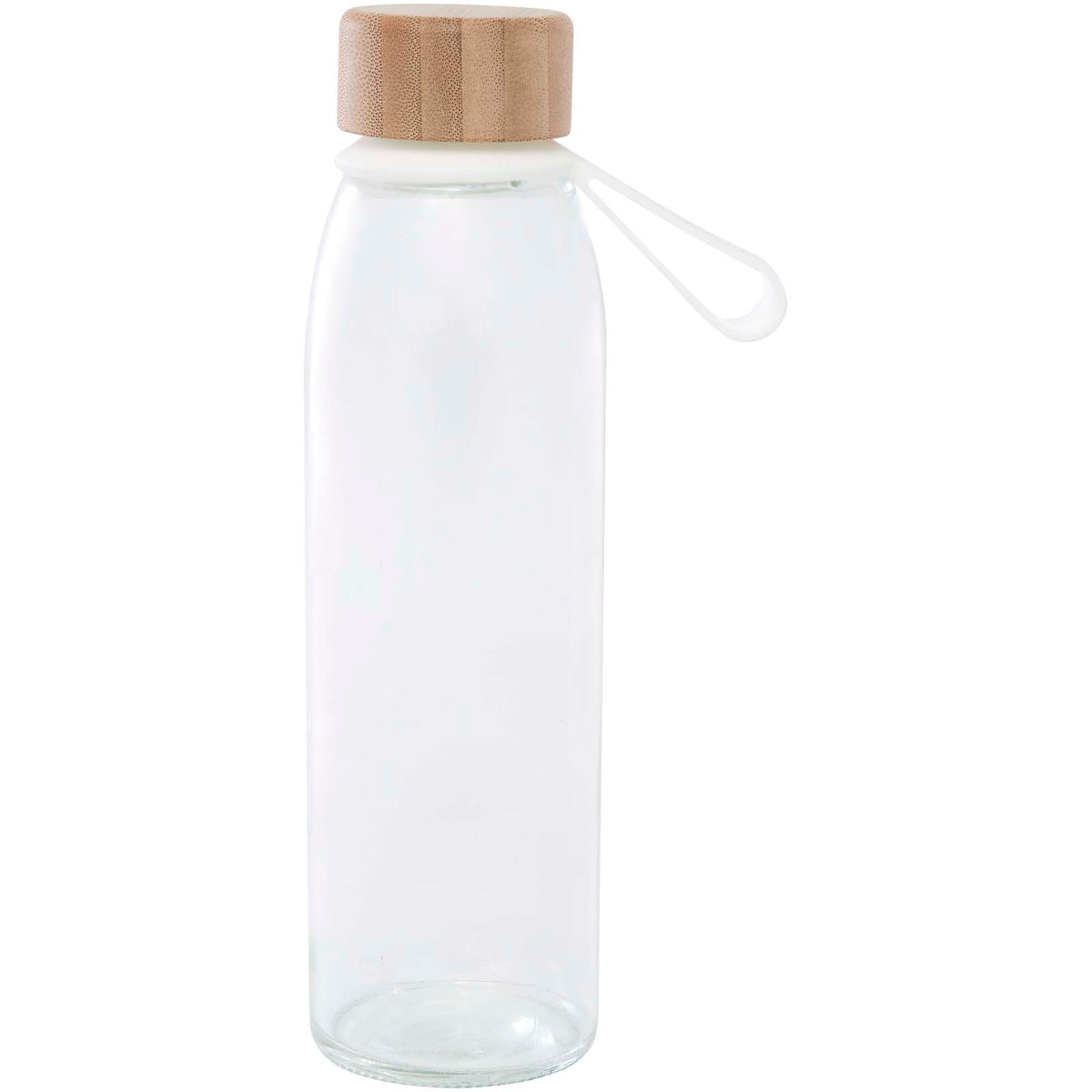 Porto 500 ml vattenflaska av glas med silikonhandtag och bambulock