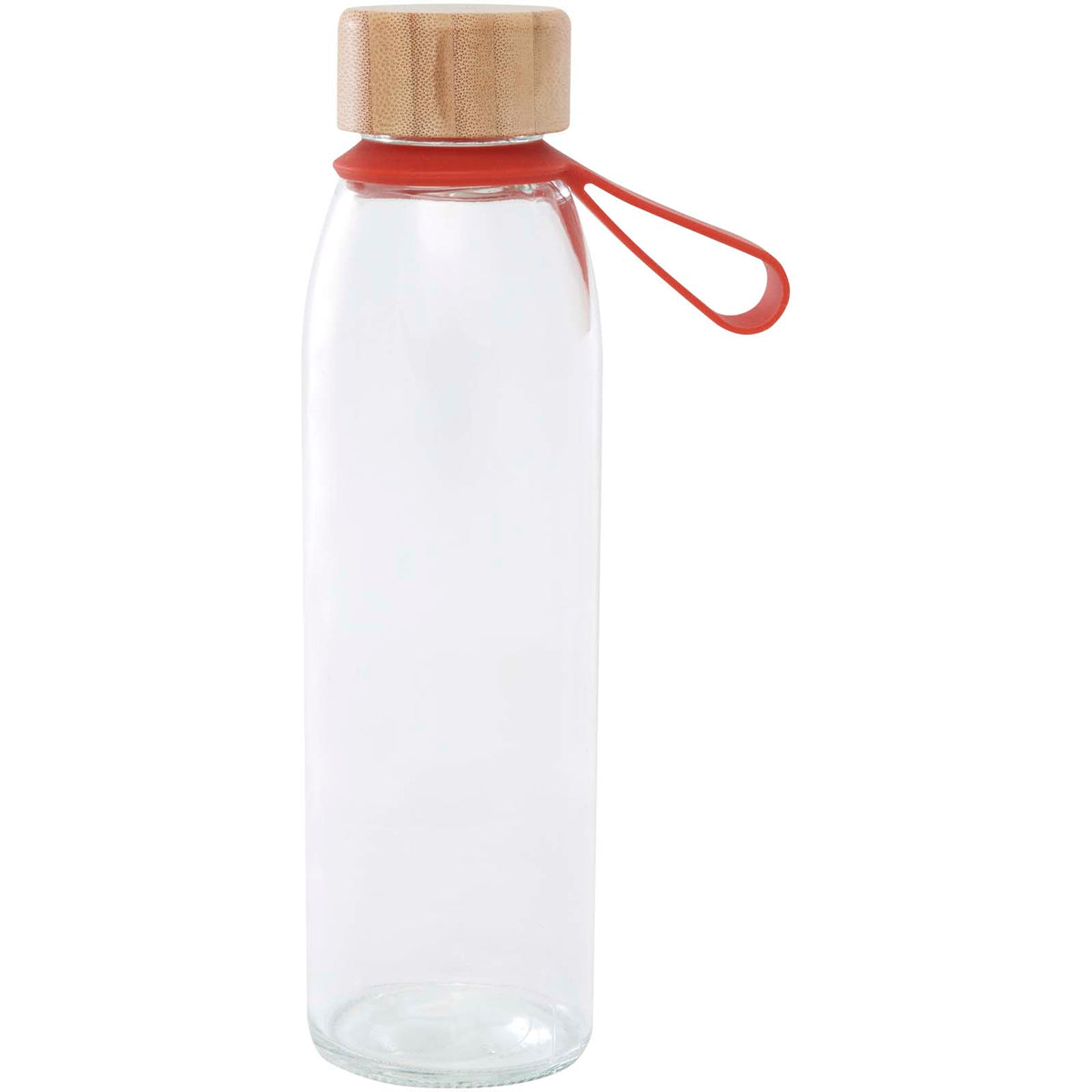 Porto 500 ml vattenflaska av glas med silikonhandtag och bambulock