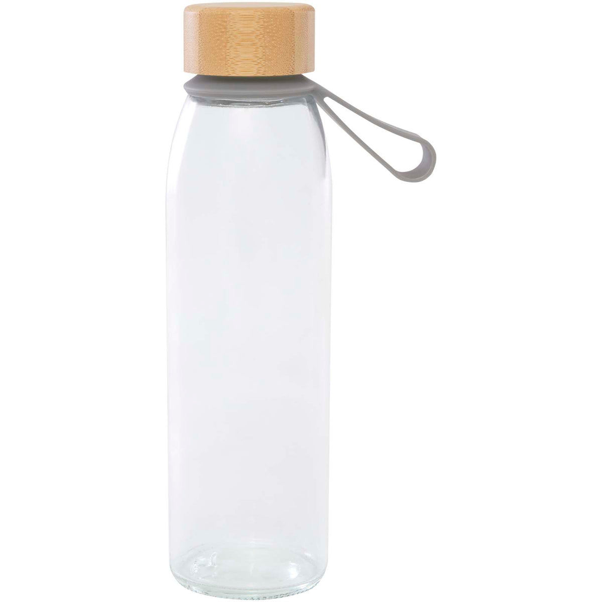 Porto 500 ml vattenflaska av glas med silikonhandtag och bambulock