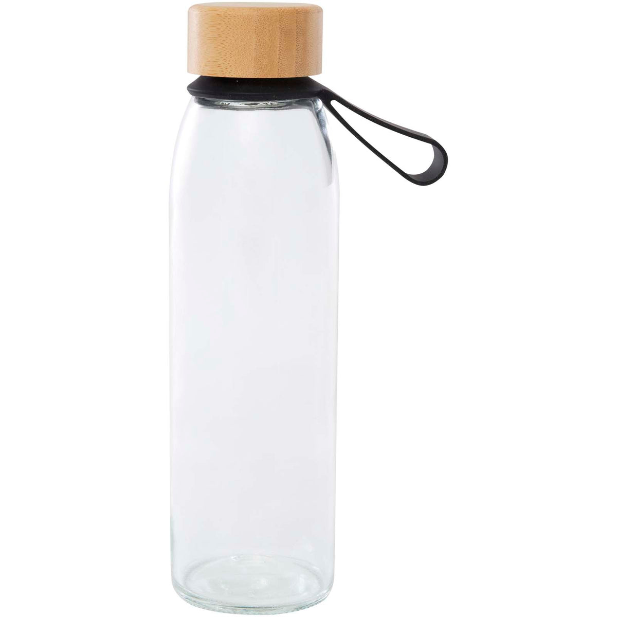 Porto 500 ml vattenflaska av glas med silikonhandtag och bambulock