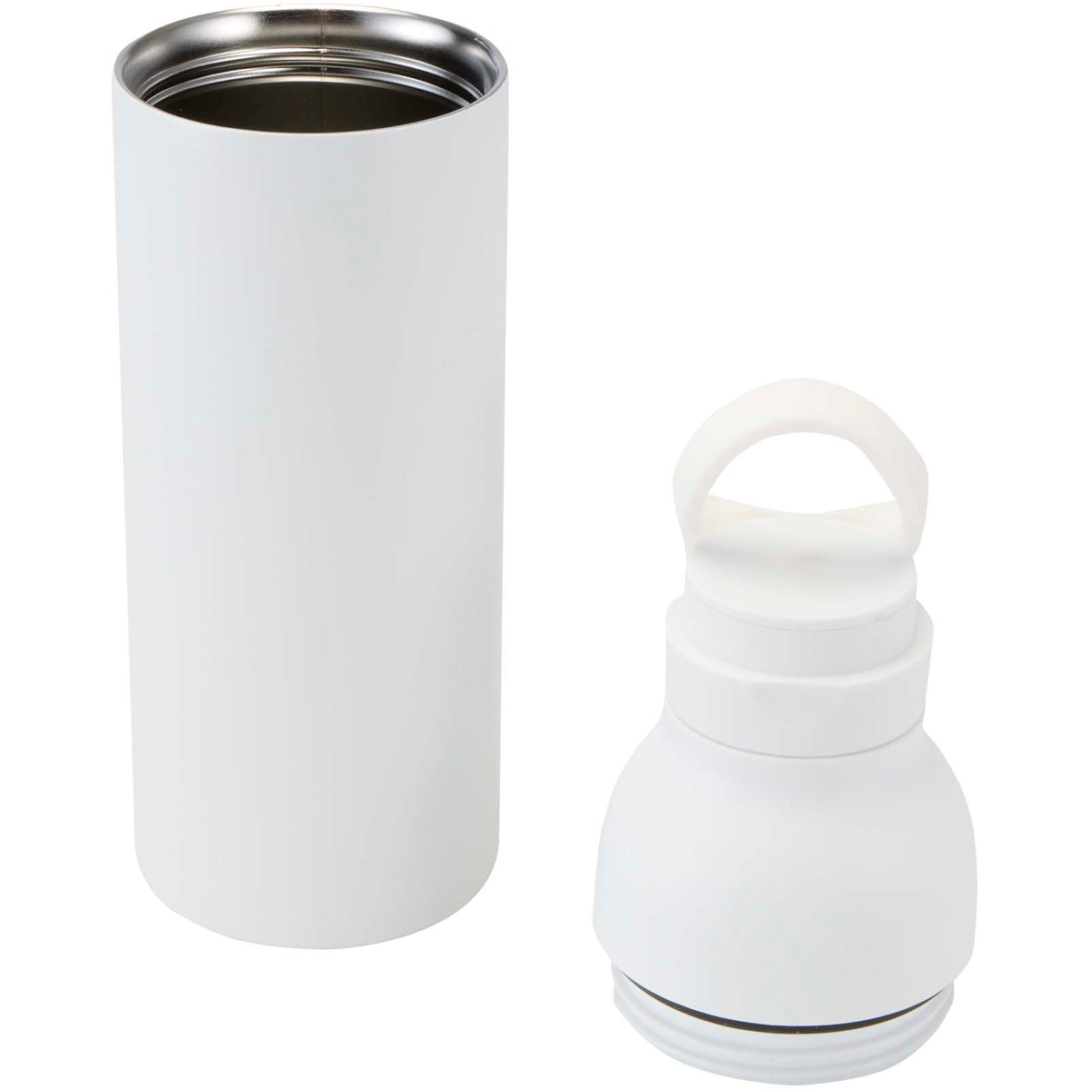 Illuminate 650 ml vattenflaska av RCS-certifierat återvunnet rostfritt stål med dubbelvägg, med 3 olika lock