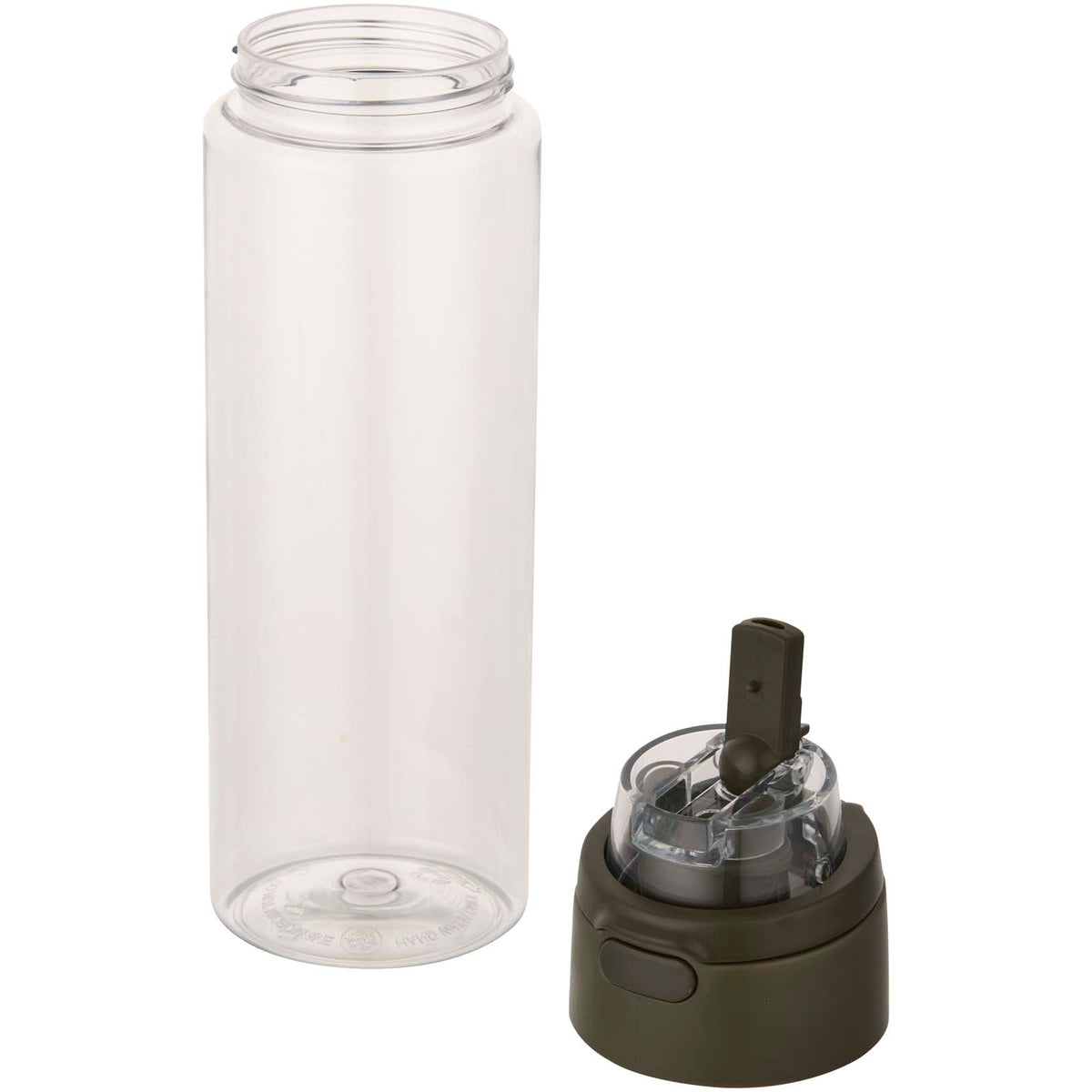 Theron 700 ml vattenflaska i återvunnen plast från RCS med lock med dubbla funktioner och utfällbart sugrör