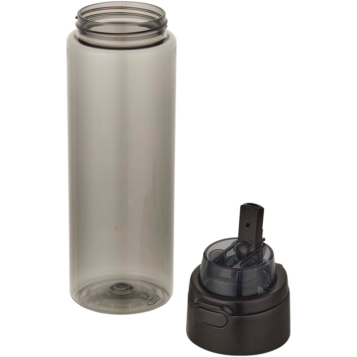 Theron 700 ml vattenflaska i återvunnen plast från RCS med lock med dubbla funktioner och utfällbart sugrör