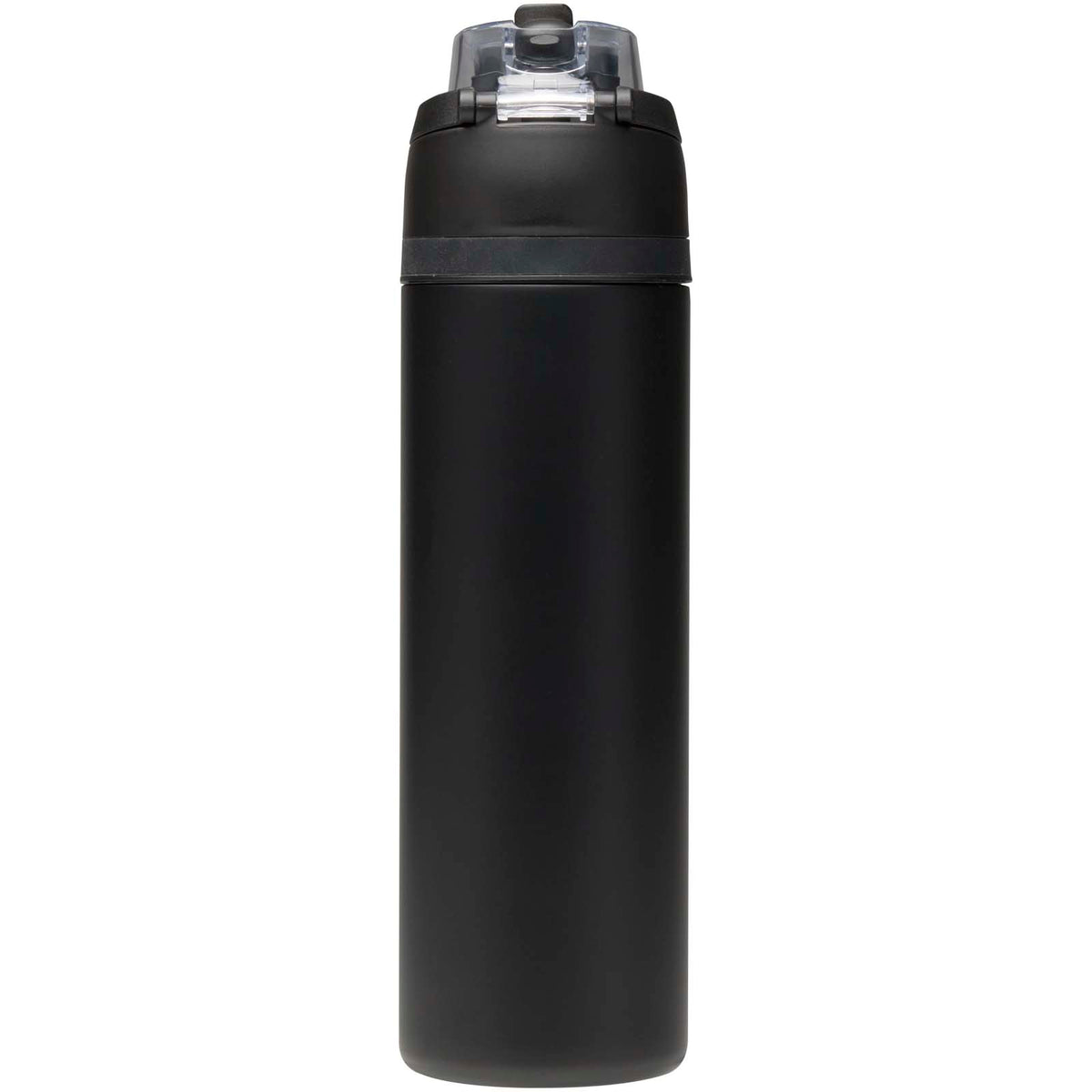 Theron 800 ml RCS-vattenflaska i återvunnet rostfritt stål med enkelvägg och lock med dubbla funktioner samt utfällbart sugrö