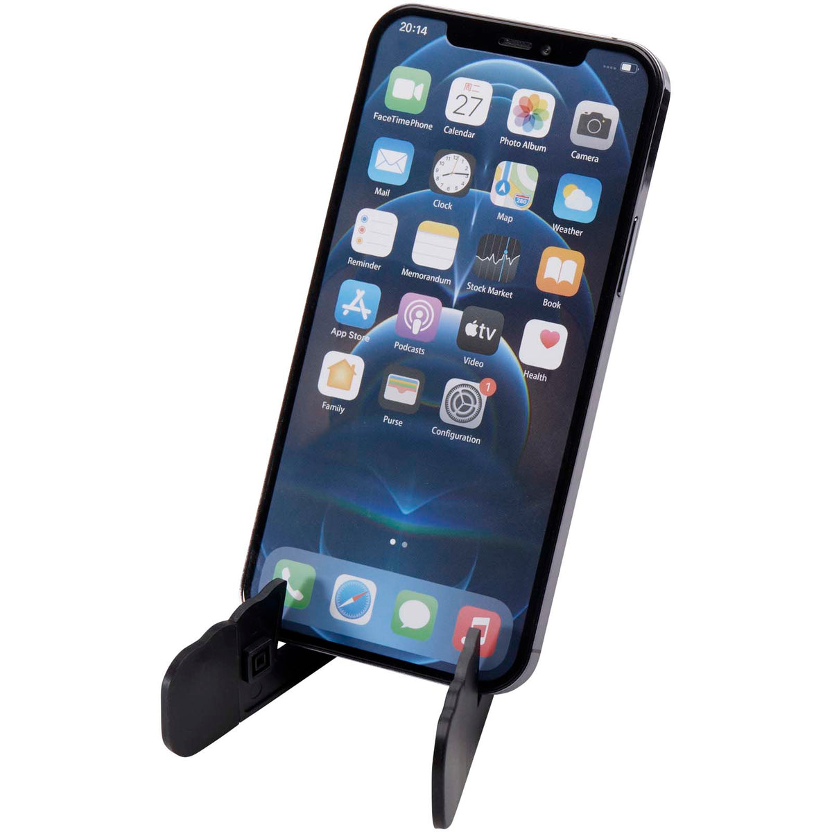 Buna vikbart ställ för surfplatta och telefon av återvunnen plast