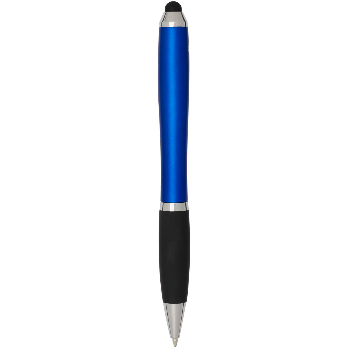 Nash kulspetspenna med stylus av RCS-certifierad återvunnen plast med färgad pennkropp och svart grepp (blått bläck)