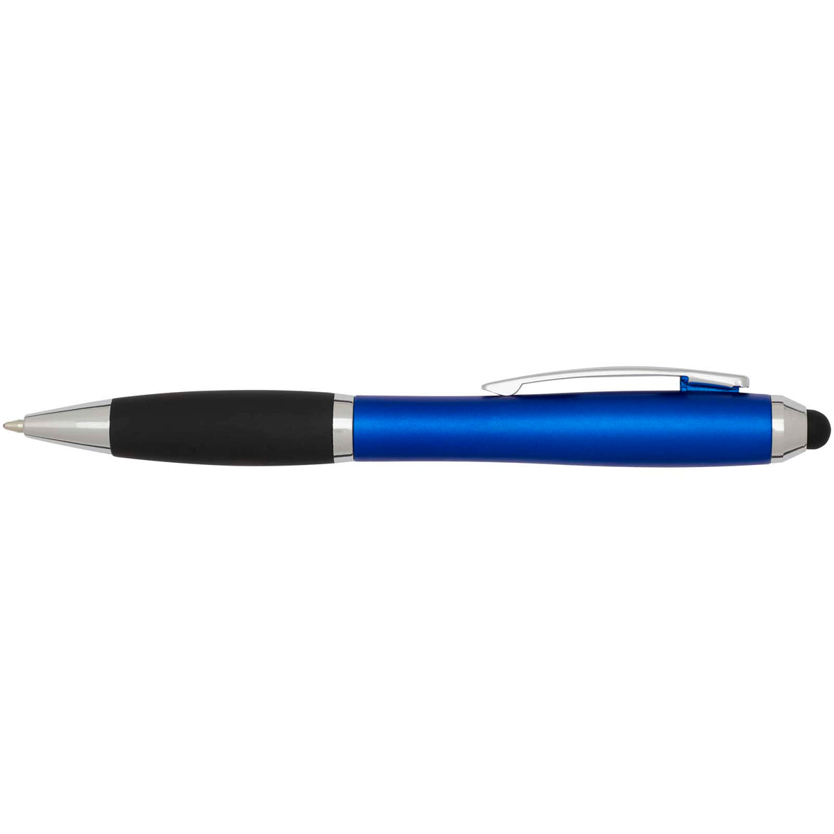 Nash kulspetspenna med stylus av RCS-certifierad återvunnen plast med färgad pennkropp och svart grepp (blått bläck)