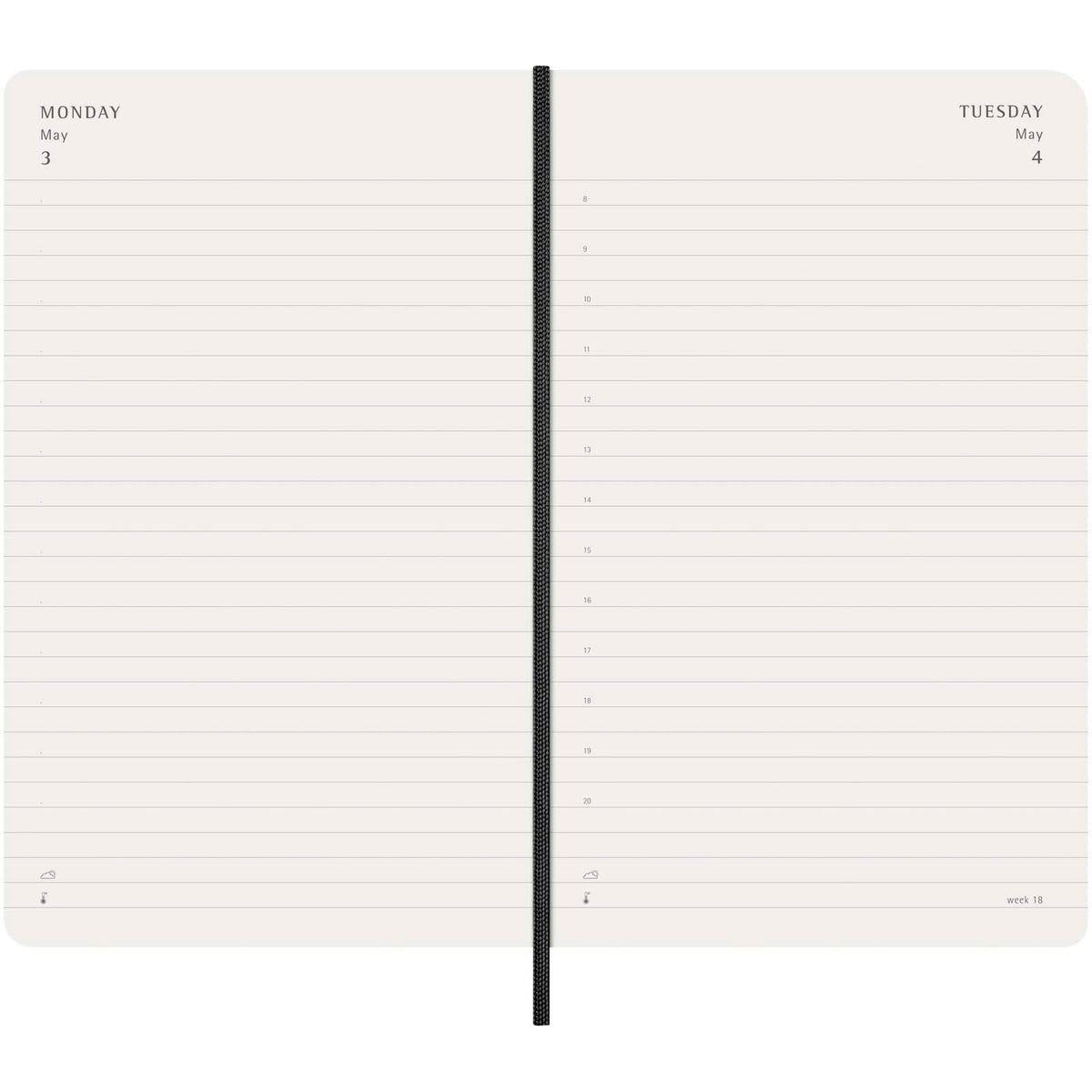 Moleskine 12-månaders daglig planering med mjukt omslag