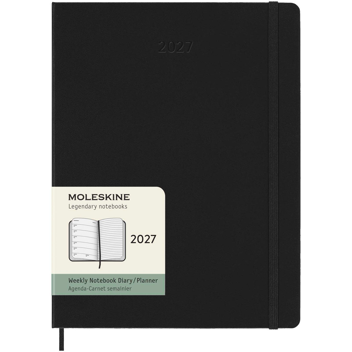 Moleskine inbunden 12-månaders veckoplanerare XL