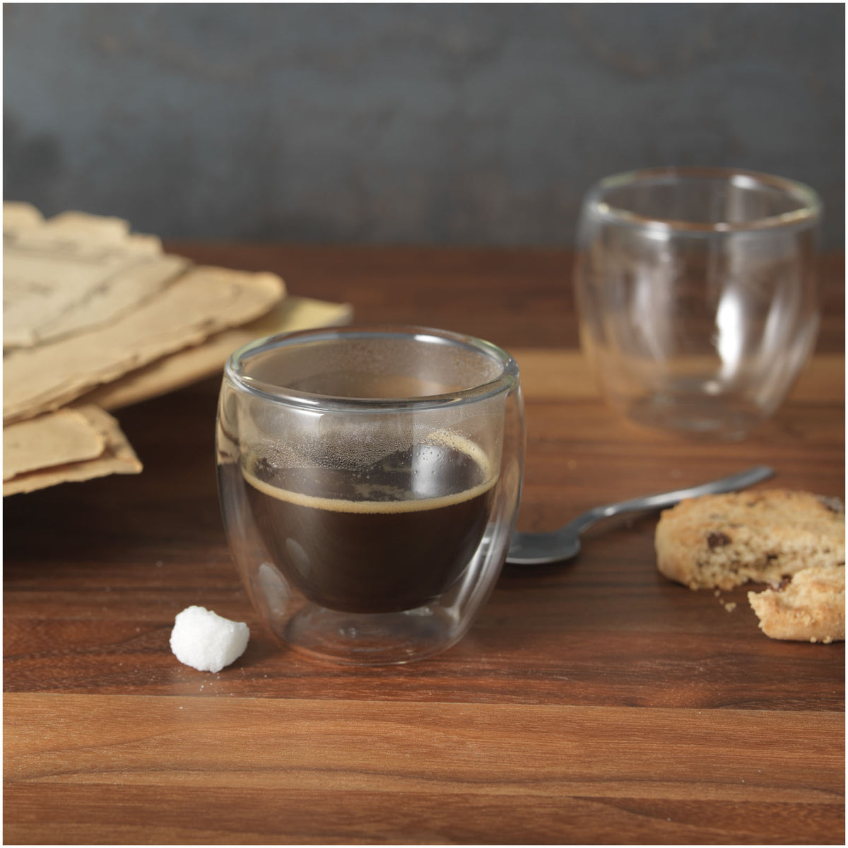 Boda 2-delars espressoset i glas