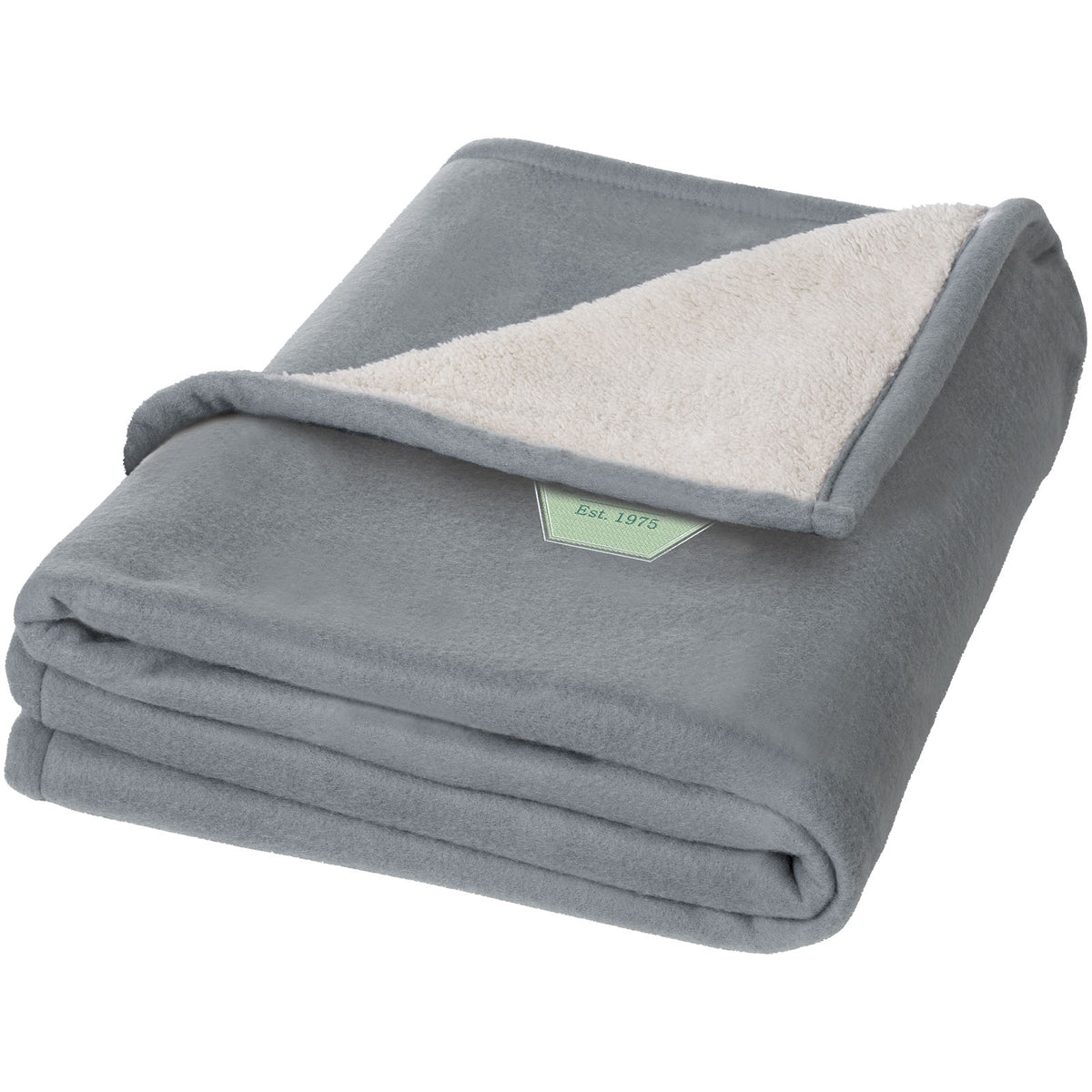 Springwood mjuk rutig filt i polarfleece och sherpafleece
