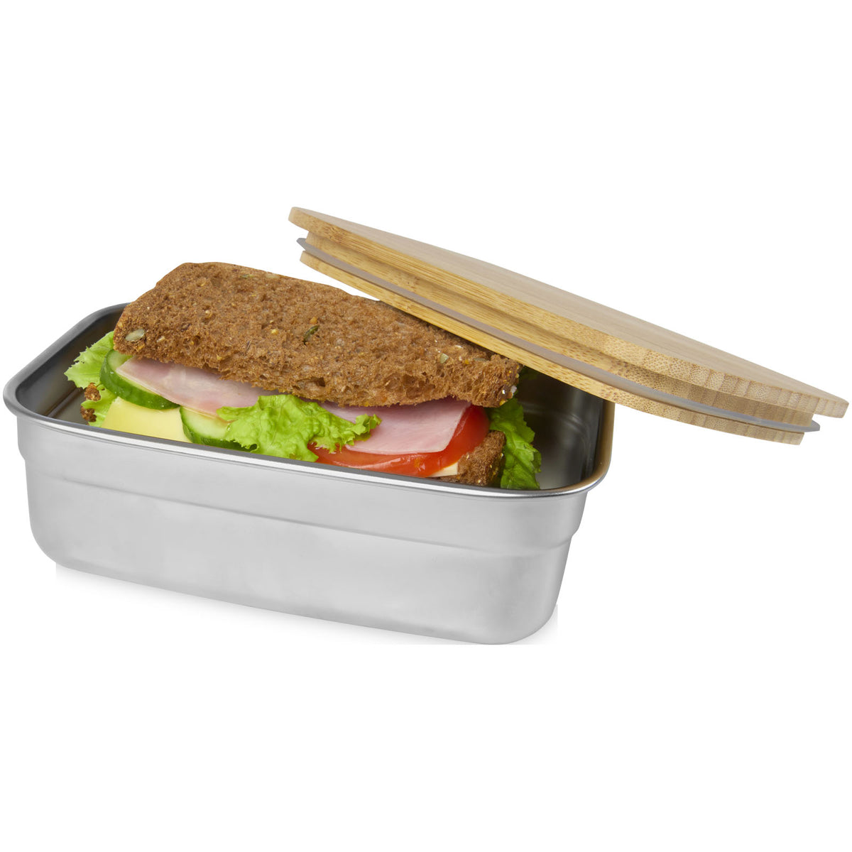 Tite 700 ml lunchlåda i rostfritt stål med bambulock