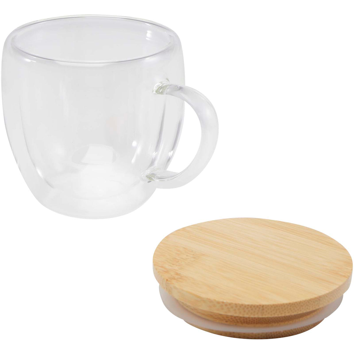 Lenora 250 ml glasmugg med bambulock