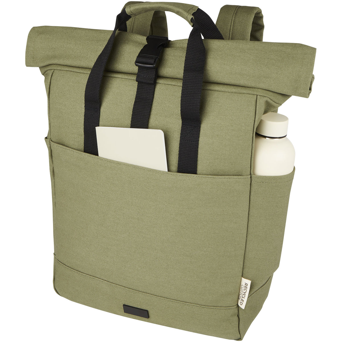 Joey 15" laptopväska med rullstängning av GRS-återvunnen canvas 15 liter