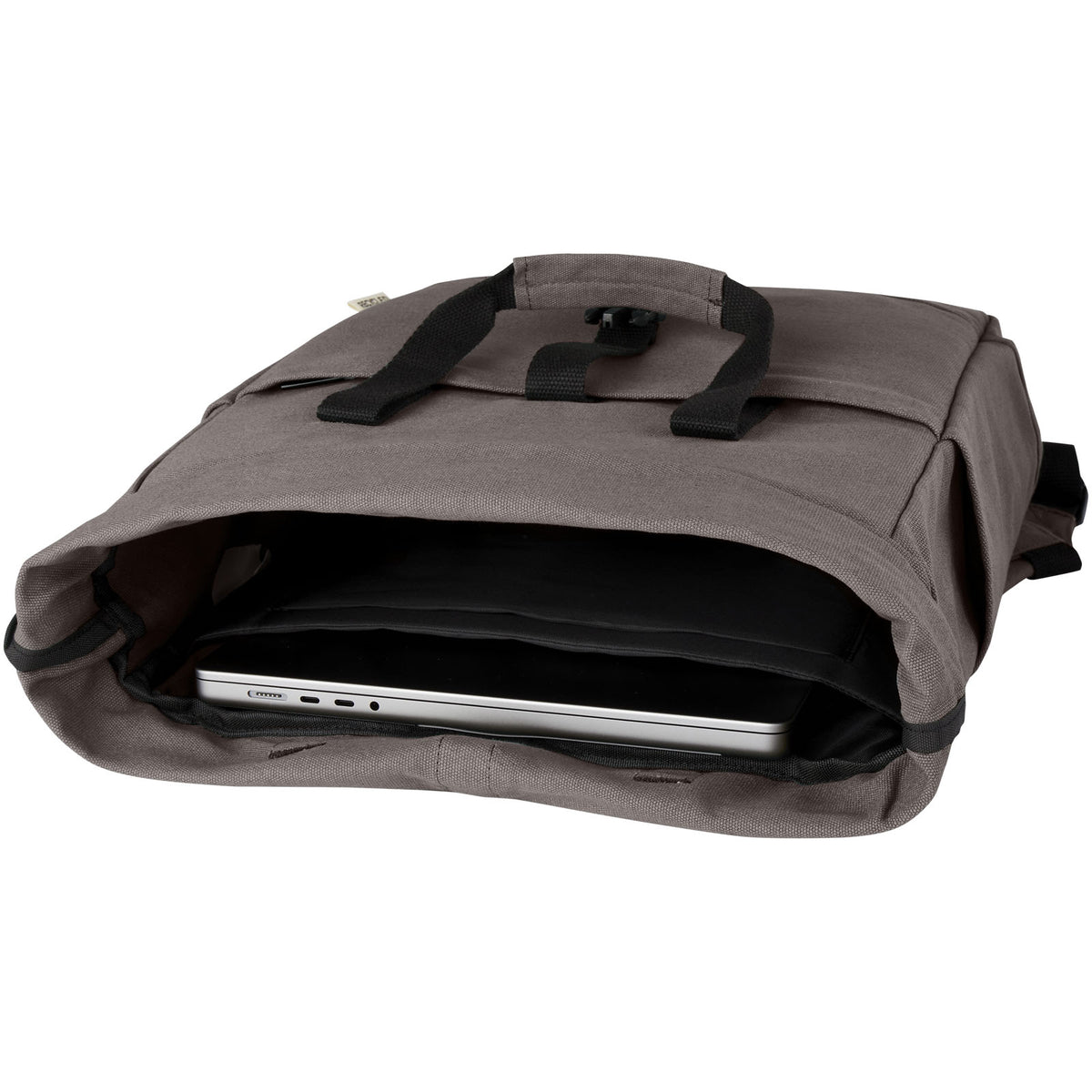 Joey 15" laptopväska med rullstängning av GRS-återvunnen canvas 15 liter