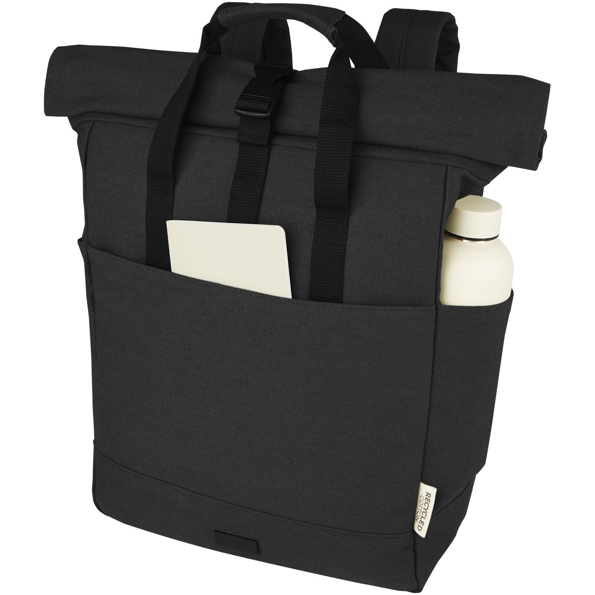 Joey 15" laptopväska med rullstängning av GRS-återvunnen canvas 15 liter