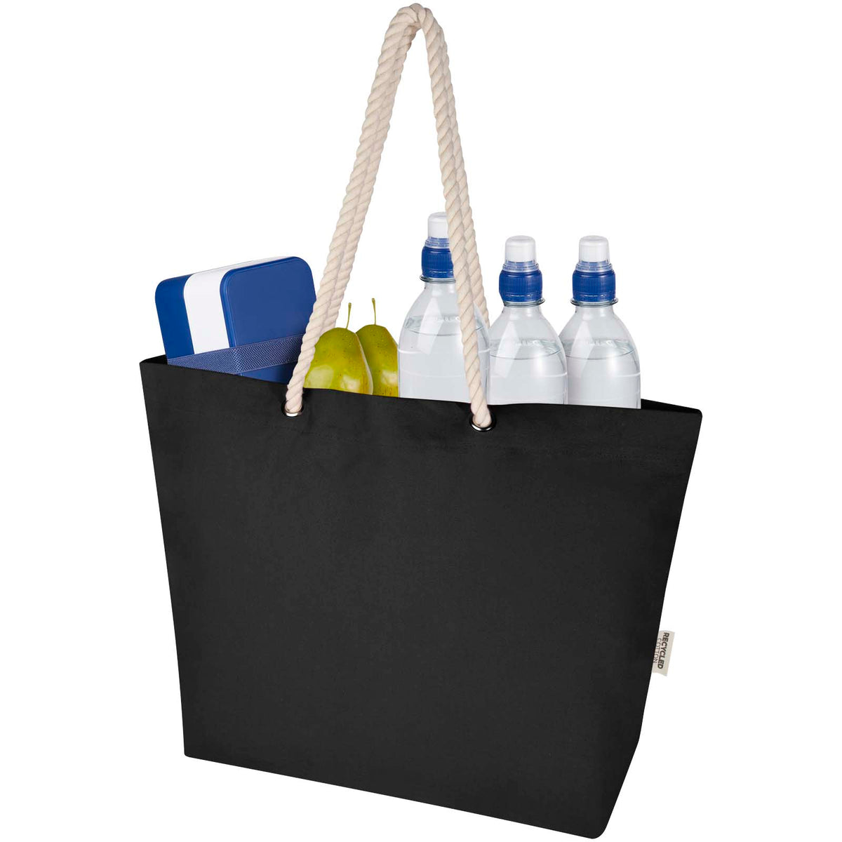 Florida 270 g/m² tygväska för strand av GRS-återvunnen bomull, 18L