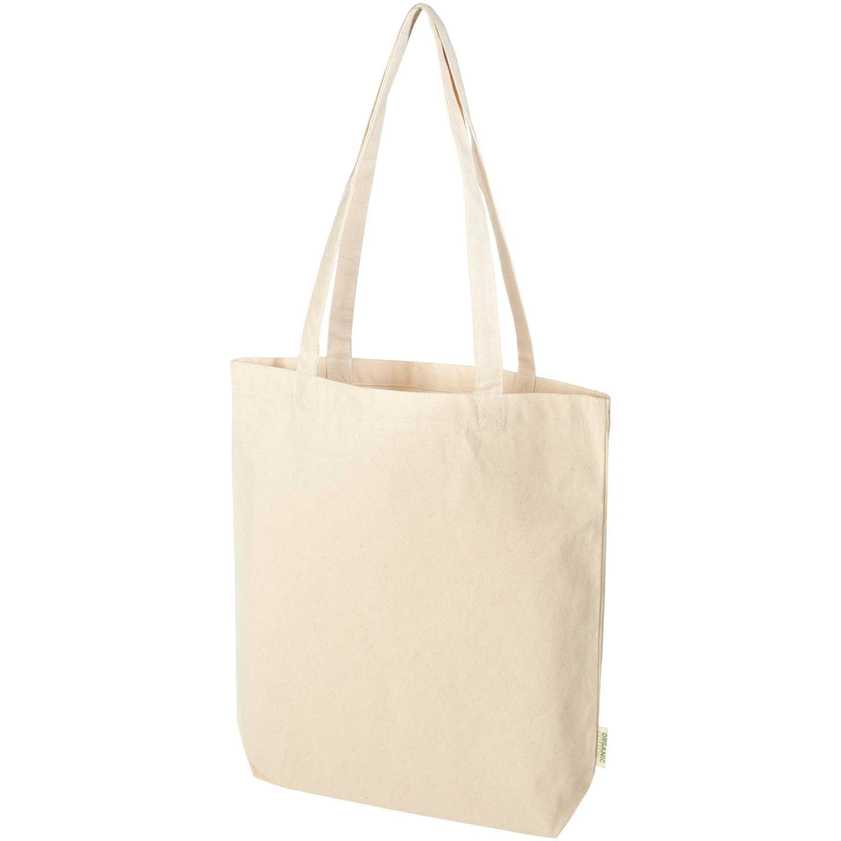 Odisha 180 g/m² tygväska av ekologiskt OCS-material med bred botten, 11 l