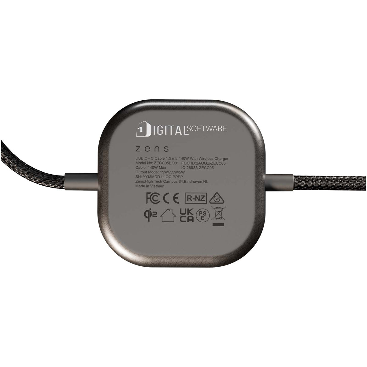 Zens Pro 2 140 W USB-C 2-i-1-laddningskabel