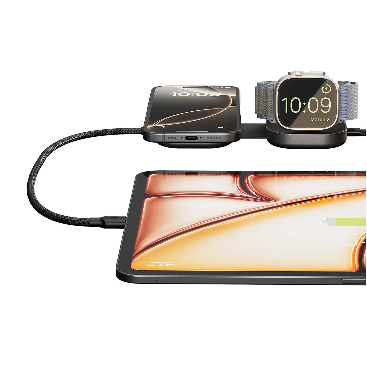Zens Pro 3 140 W USB-C 3-i-1-laddningskabel