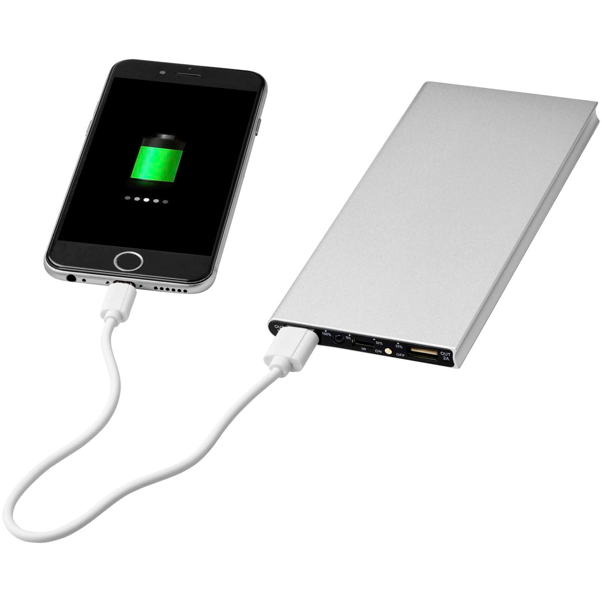 Plate 8 000 mAh powerbank i aluminium