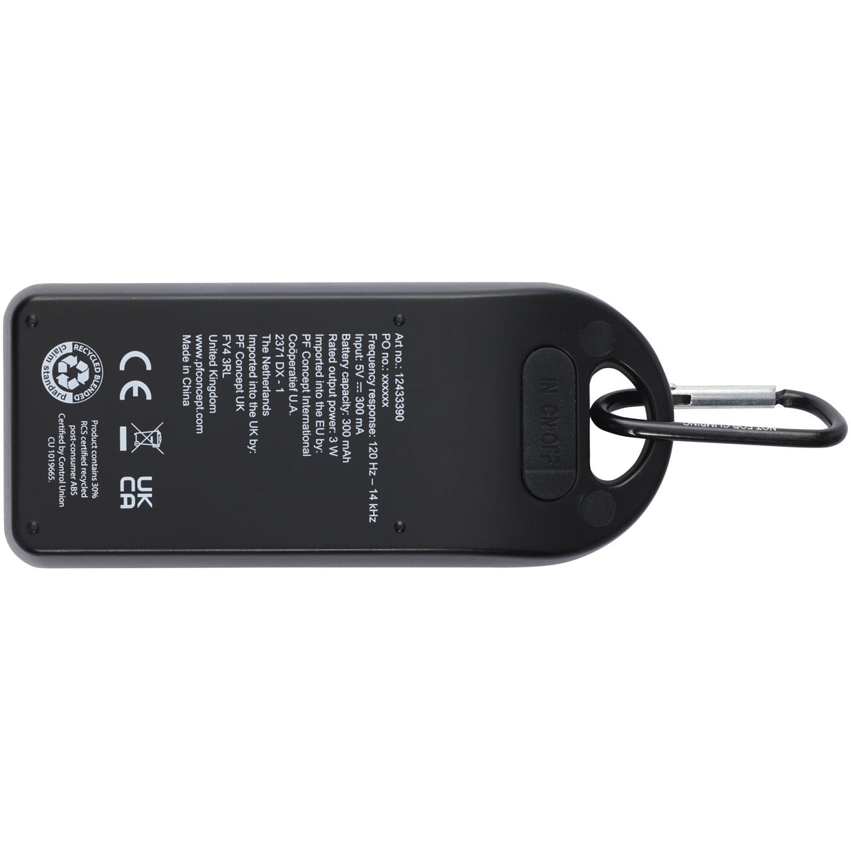 Omni 3 W IPX4 Bluetooth®-högtalare av RCS-återvunnen plast