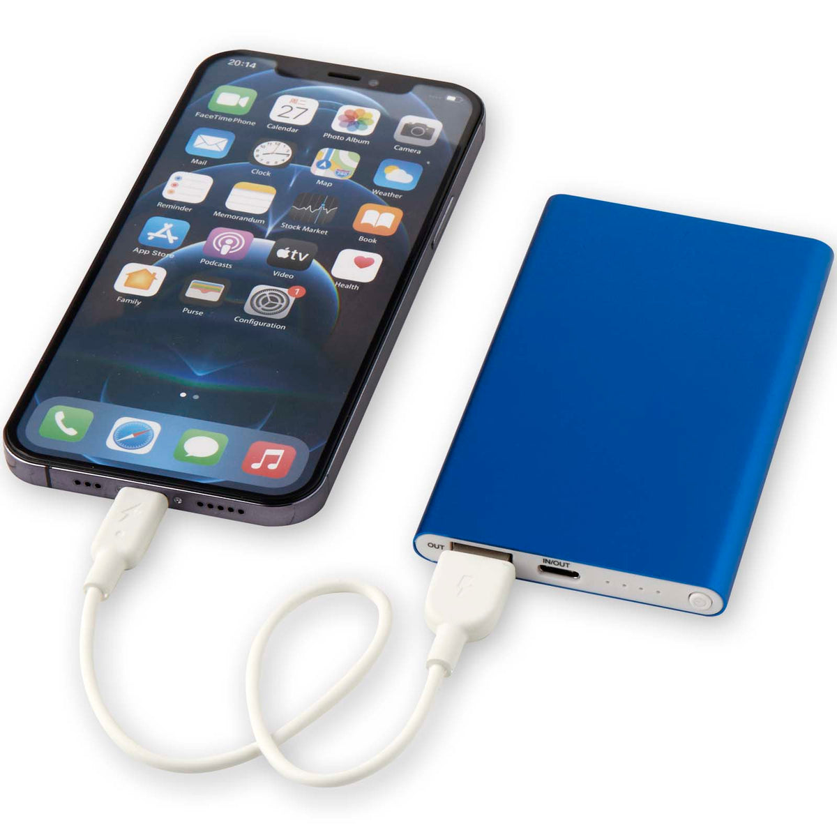 Pep 4 000 mAh Type C-powerbank av återvunnen aluminium
