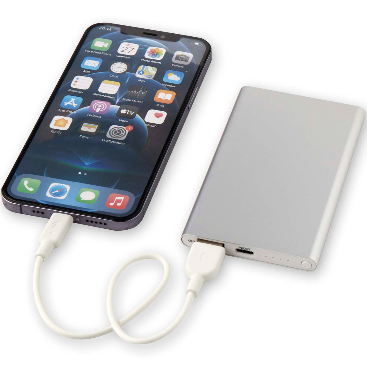 Pep 4 000 mAh Type C-powerbank av återvunnen aluminium
