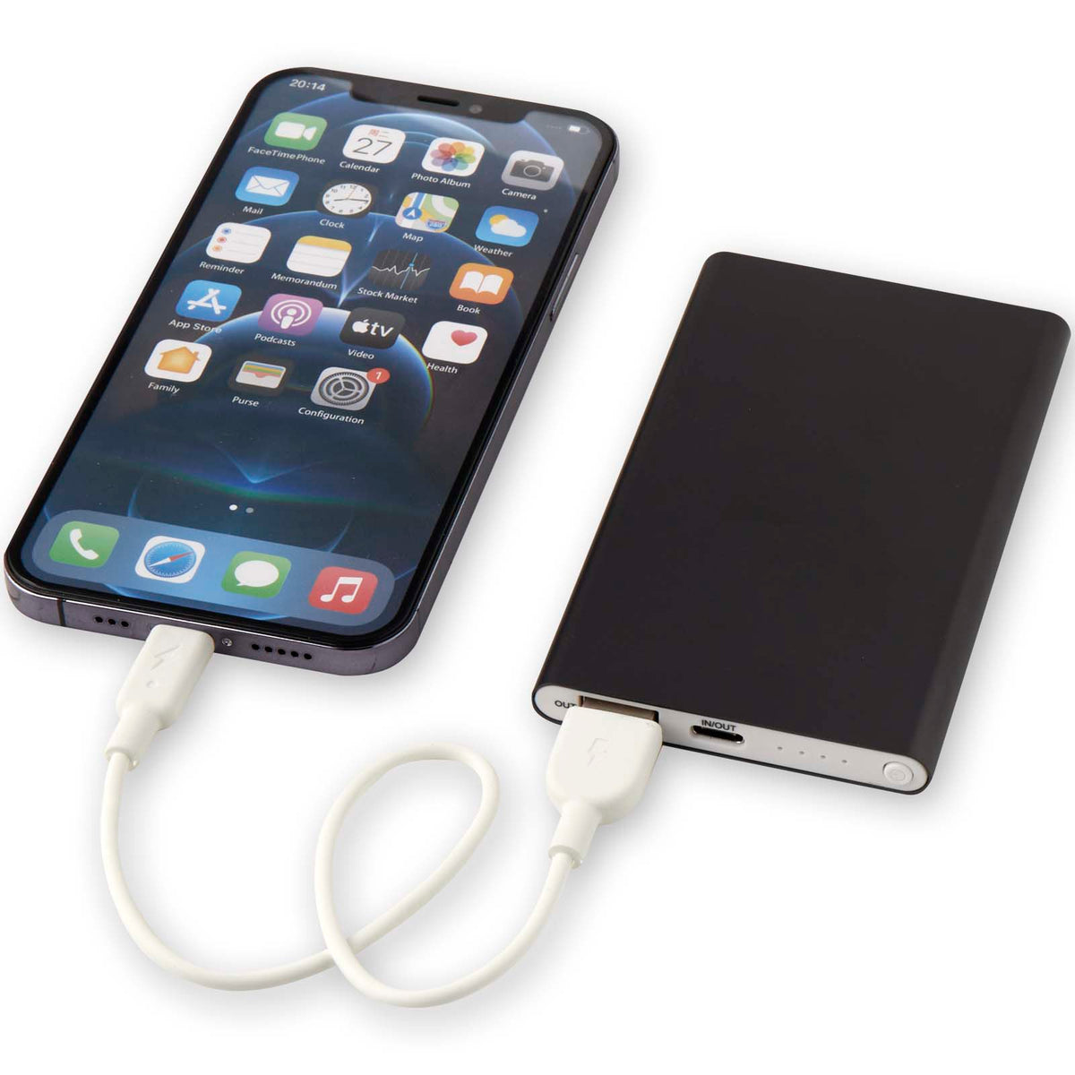 Pep 4 000 mAh Type C-powerbank av återvunnen aluminium