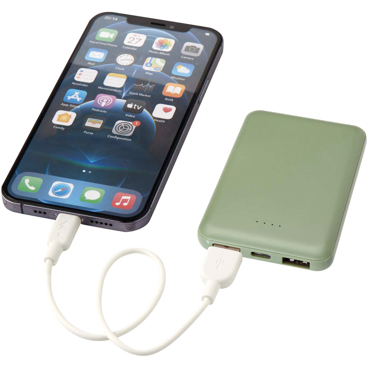 Asama 5 000 mAh Type C-powerbank i återvunnen plast