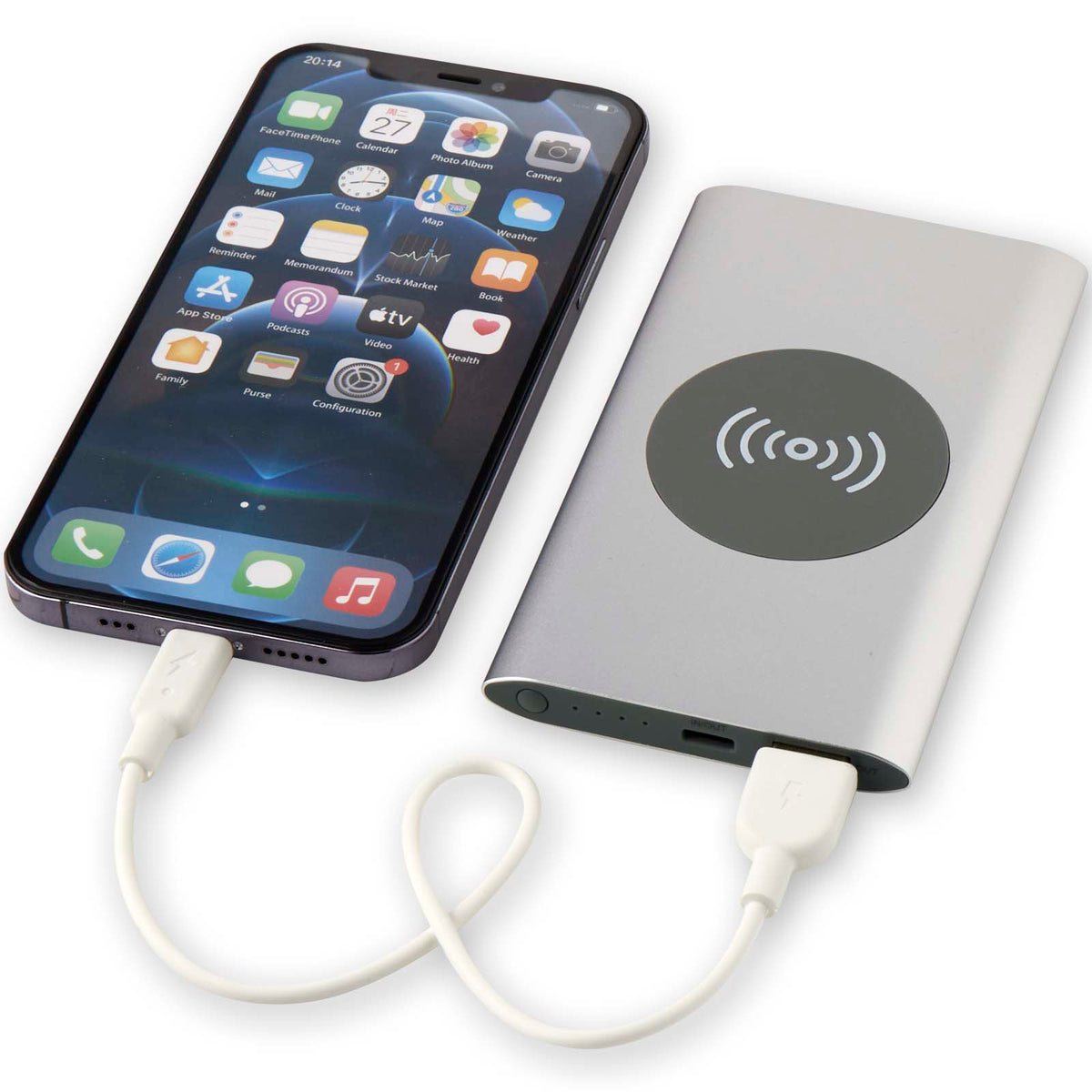 Juice trådlös 4 000 mAh Type C-powerbank i återvunnen aluminium